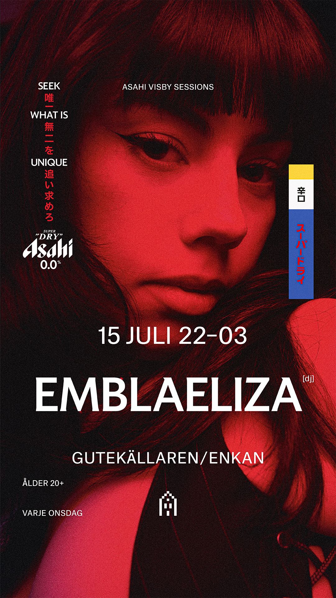Asahi Visby Sessions flyer för VIP-utlottningen